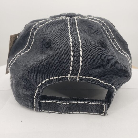 KBETHOS Ride It Like You Stole It‎ Black Distressed Ball Cap Hat NWT - Picture 3 of 4